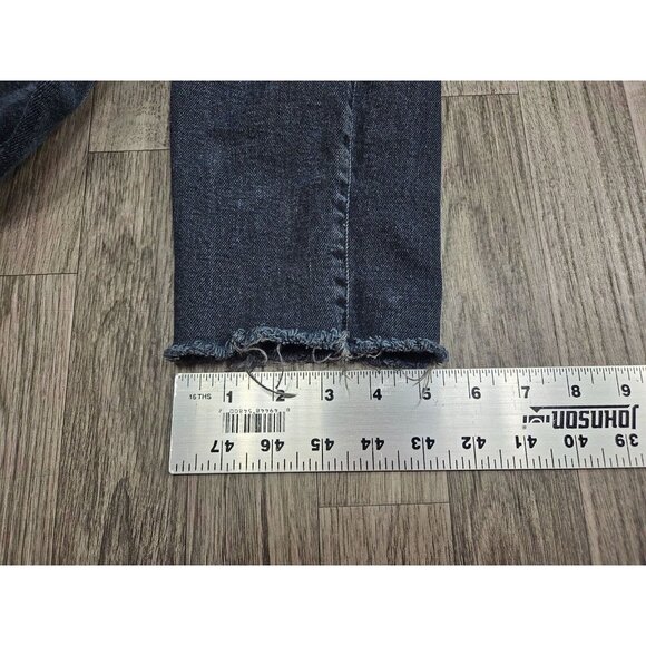 (3/$35) Old Navy Button Fly High Rise Straight Distressed Black Grey Jeans - Picture 11 of 11